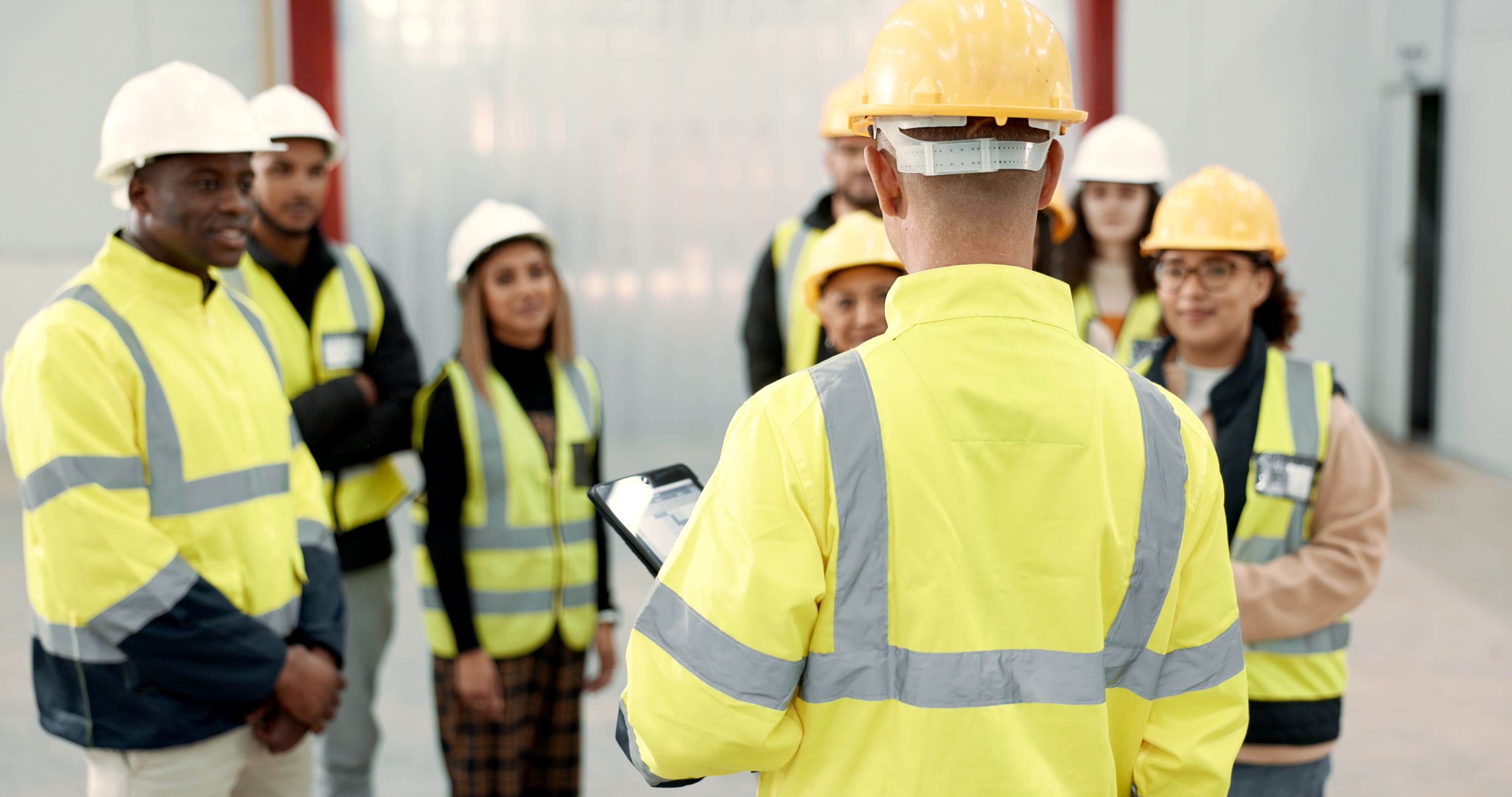 Temporary construction labour on a commercial site